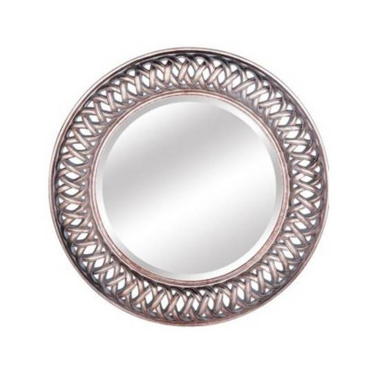 Round Ornate Mirror Gold 112cm